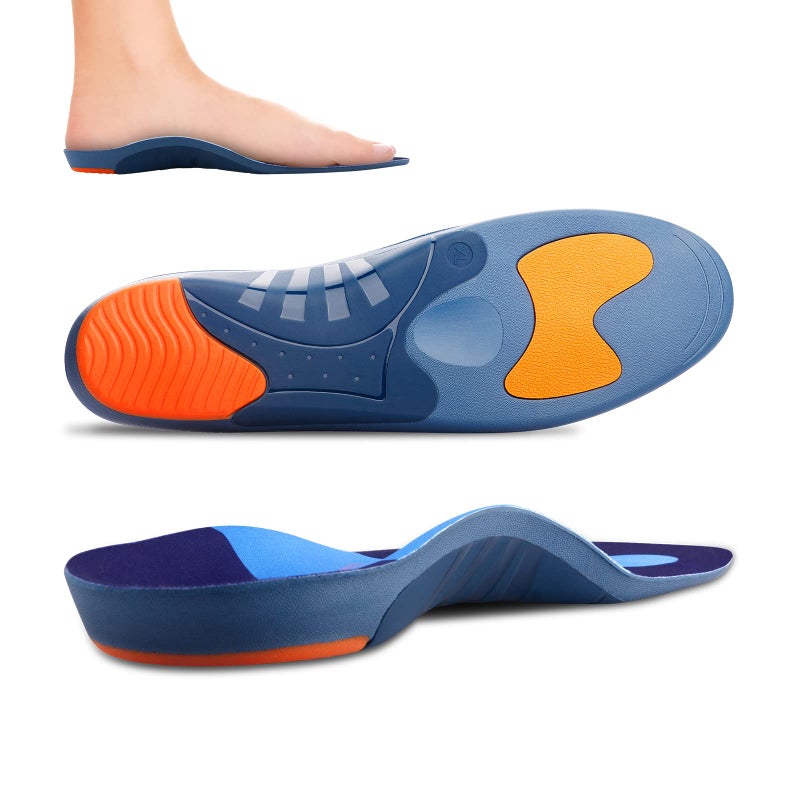 RooRuns Heavy Duty Arch Support Plantar Fasciitis Insoles for Men and Women Orthotic Inserts Shoe Insoles for Flat Feet Heel Spurs High Arches OverPronation Metatarsalgia Foot Pain Relief XS